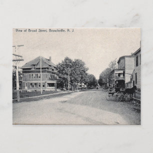 Carte Postale Broad St, Branchville, New Jersey Vintage