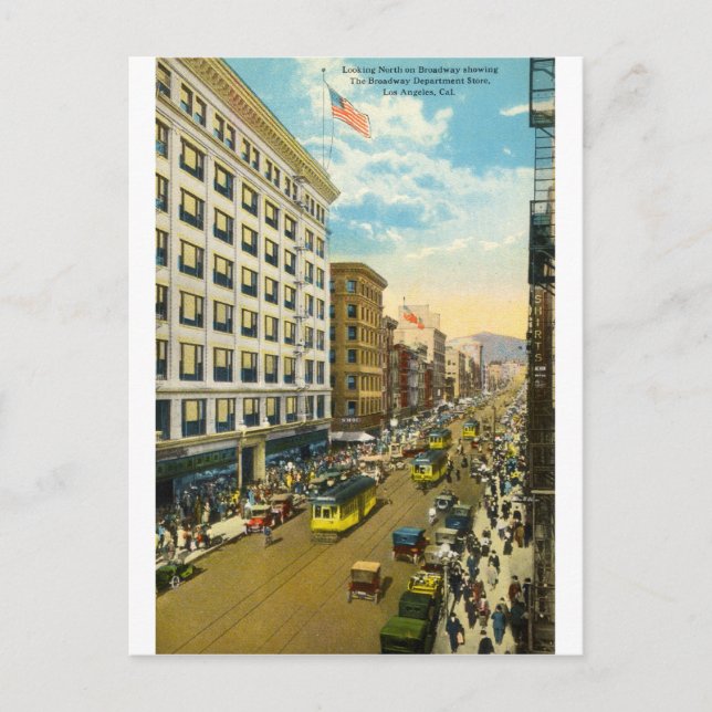 Carte Postale Broadway, Los Angeles Vintage 1916 (Devant)