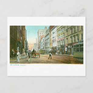 Carte Postale Broadway vintage, St. Louis, Missouri