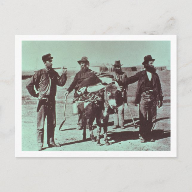 Carte Postale Brocheurs d'or nord-américains, vers 1849 (photo b (Devant)