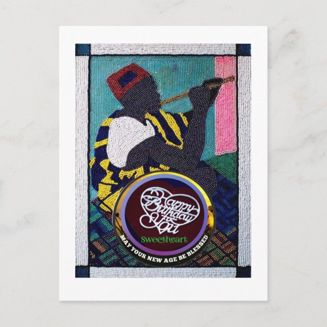 Carte Postale Brochure et scie à main travail 5"x7" anniversaire (Devant)