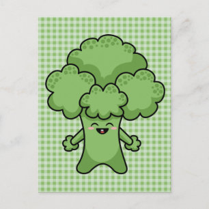 Carte Postale Brocoli vert heureux