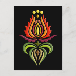 Carte Postale Broderie Fancy Mantle - Art folklorique hongrois