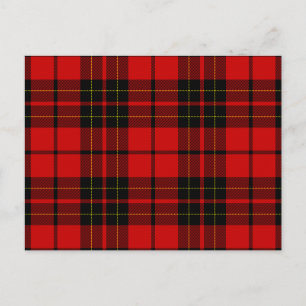 Carte Postale Brodie tartan rouge noir plaid