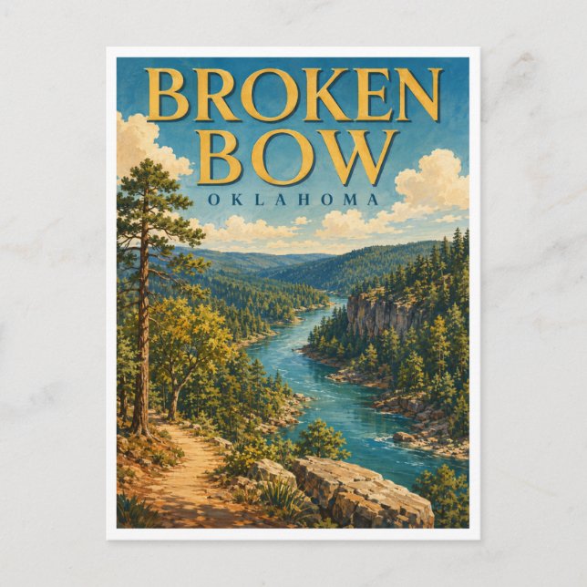 Carte Postale Broken Bow Oklahoma Beavers Bend GeoSaga (Devant)