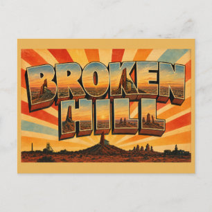 Carte Postale Broken Hill NSW Ville Minière de l'Arrière-Pays Ar