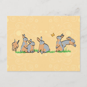 CARTE POSTALE BRONZAGES BLEUS DANS L'HERBE