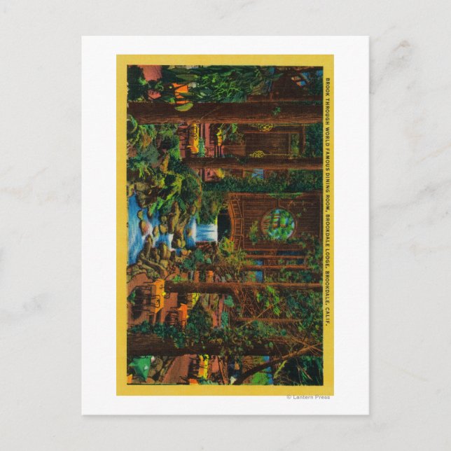 Carte Postale Brookdale Lodge Salle à manger Brookdale, CA (Devant)