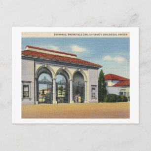 Carte Postale Brookfield Zoo, Chicago Zoological Garden Vintage