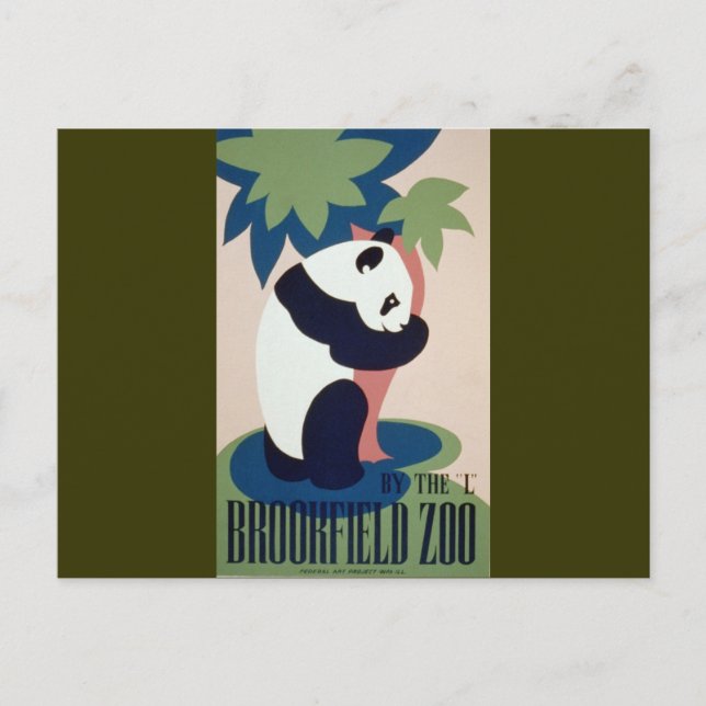 Carte Postale Brookfield Zoo Panda (Devant)