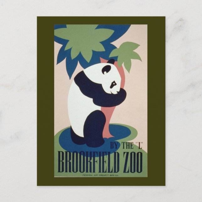 Carte Postale Brookfield Zoo Panda (Devant)