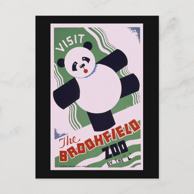 Carte Postale Brookfield Zoo Panda (Devant)
