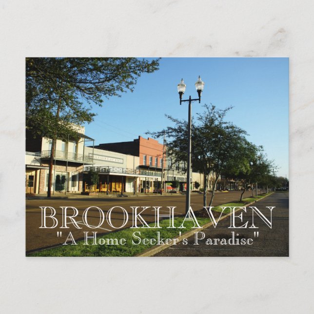 Carte Postale Brookhaven, Mississippi - Un paradis pour les part (Devant)