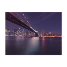 Brooklyn Bridge à la nuit - NYC Skyline