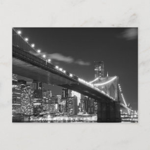 Carte Postale Brooklyn Bridge et Manhattan Skyline la nuit