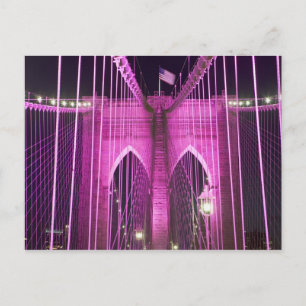 Carte Postale Brooklyn Bridge Lit Purple