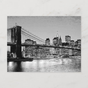 Carte Postale Brooklyn Bridge New York City