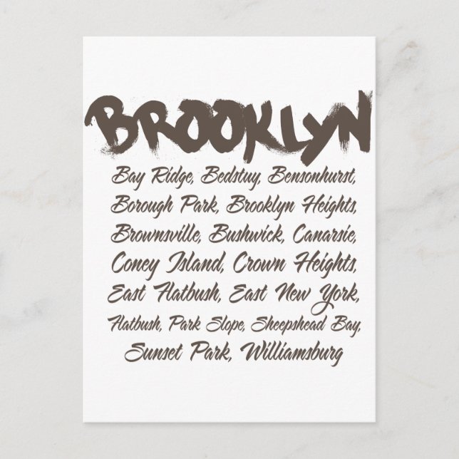 Carte Postale Brooklyn Hoods (Devant)