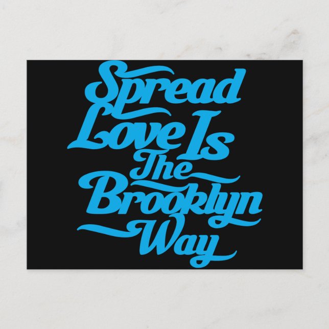 Carte Postale Brooklyn Love Blue (Devant)