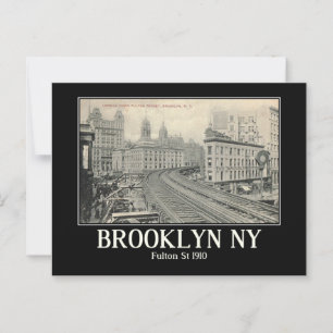 Carte Postale Brooklyn NY Fulton St 1910 Vintage inspiré