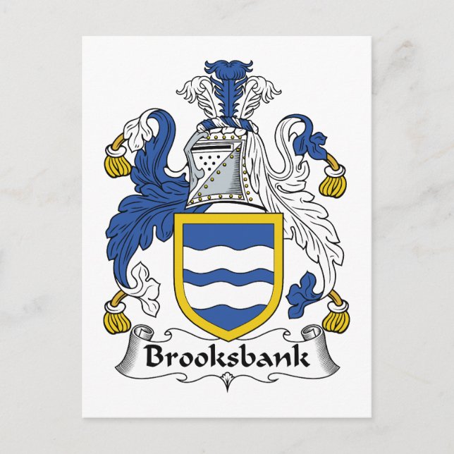 Carte Postale Brooksbank Family Crest (Devant)
