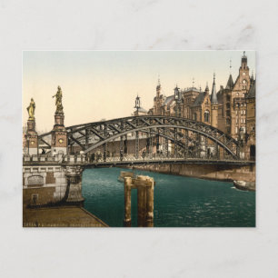 Carte Postale Brooksbrucke Bridge, Hambourg, Allemagne