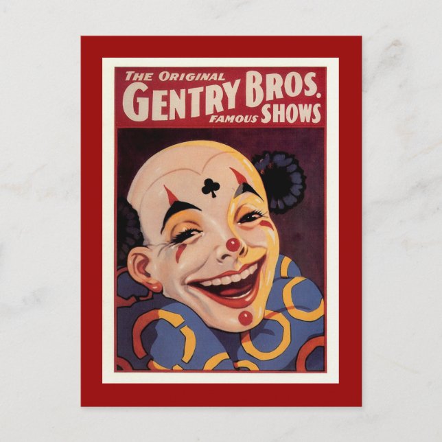 Carte Postale Bros. Cirque vintage (Devant)