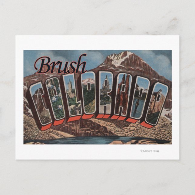 Carte Postale Brosse, ColoradoGrandes lettres ScènesBrosse, CO (Devant)
