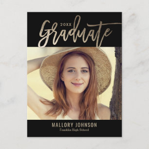 Carte postale Brossé Glimmer Editable Color Gradua