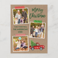 Brosse Script artisanal Bande Camion Kraft de Noël