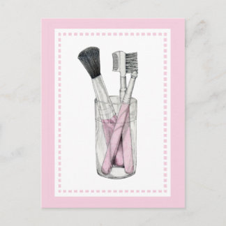 Carte postale Brosses de maquillage