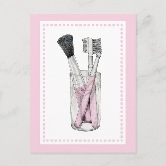 Carte postale Brosses de maquillage (Devant)