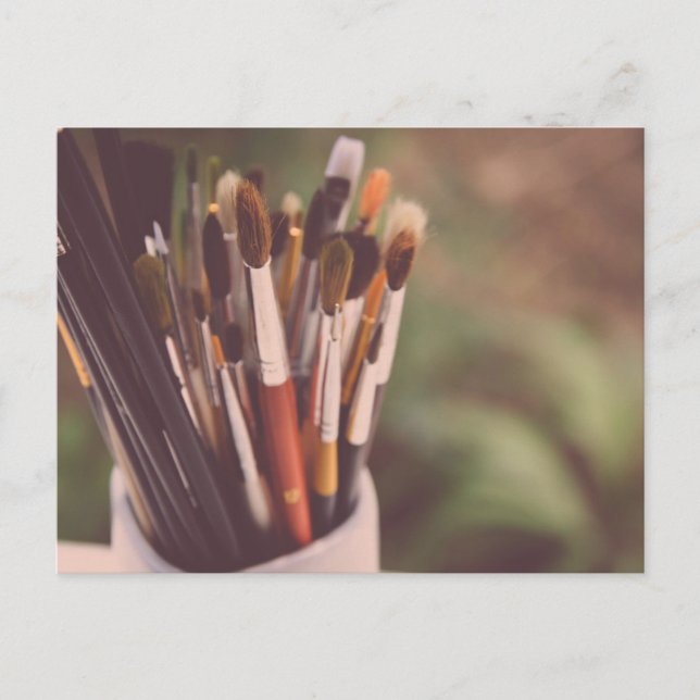 Carte postale Brosses de peinture (Devant)