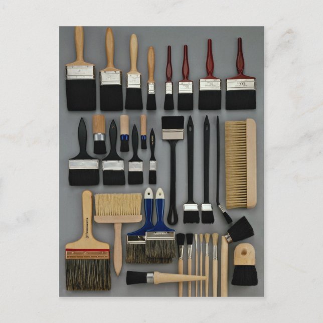 Carte Postale Brosses du décorateur de différentes tailles (Devant)