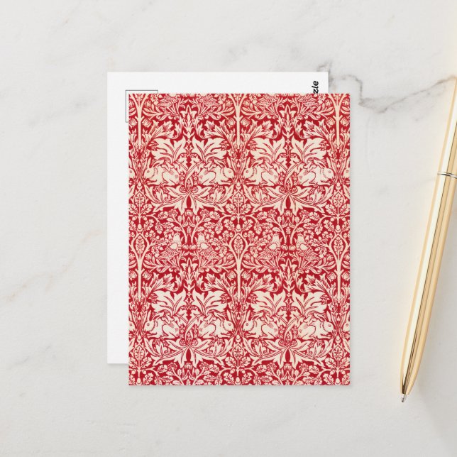 Carte Postale Brother Rabbit par William Morris (Devant/Arrière en situation)