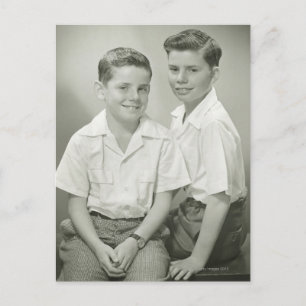 Carte Postale Brothers in Studio