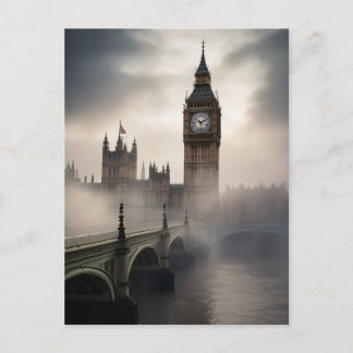 Carte Postale Brouillard de Londres Big Ben