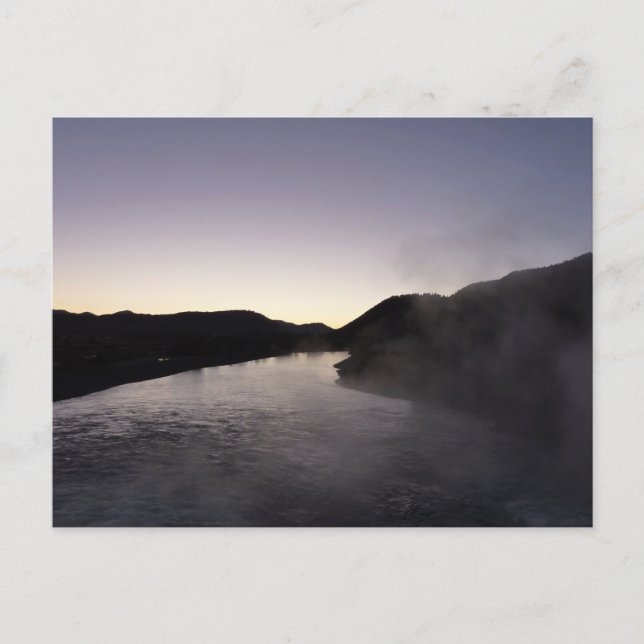 Carte Postale Brouillard matinal sur la rivière Jackson à Grand  (Devant)