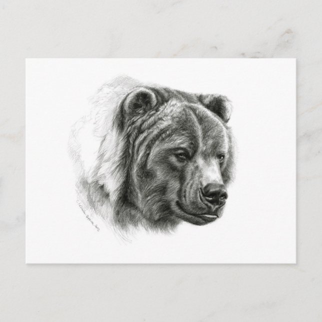Carte Postale Brown Bear design by Schukina G054 (Devant)