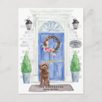 Carte postale Brown Cockapoo Moving Faire-part