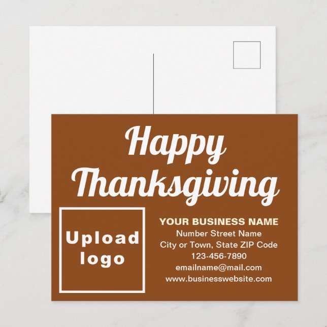 Carte postale Brown de Thanksgiving Business (Devant / Derrière)
