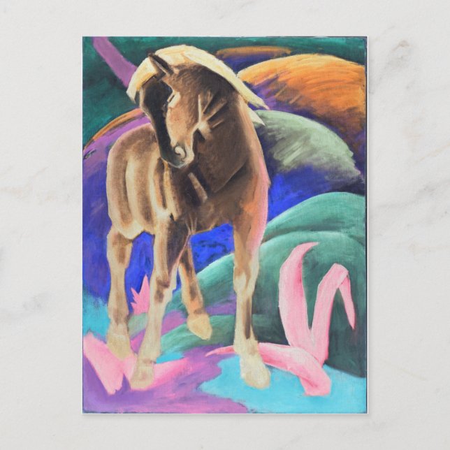 CARTE POSTALE Brown HORSE (Devant)