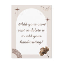 Brown minimaliste Boho Notes personnalisables cart