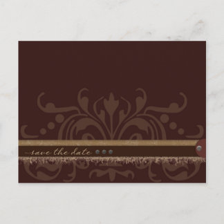 Carte Postale Brown monochrome Enregistrer la date