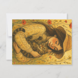 Carte Postale Brown Tabby Cat Mom
