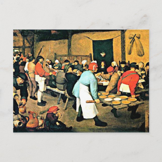 Carte Postale Bruegel l'Ancien paysan Mariage-1568 (Devant)