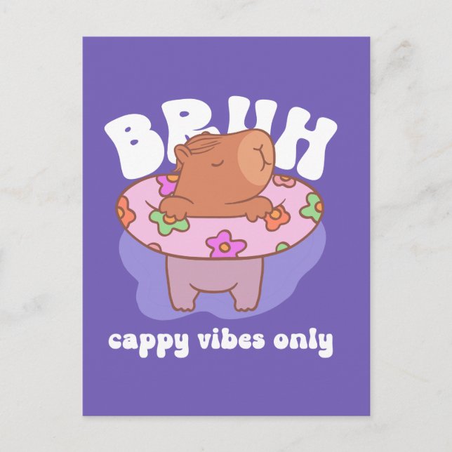 Carte Postale Bruh Capybara (Devant)
