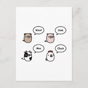 Carte Postale Bruits animaux