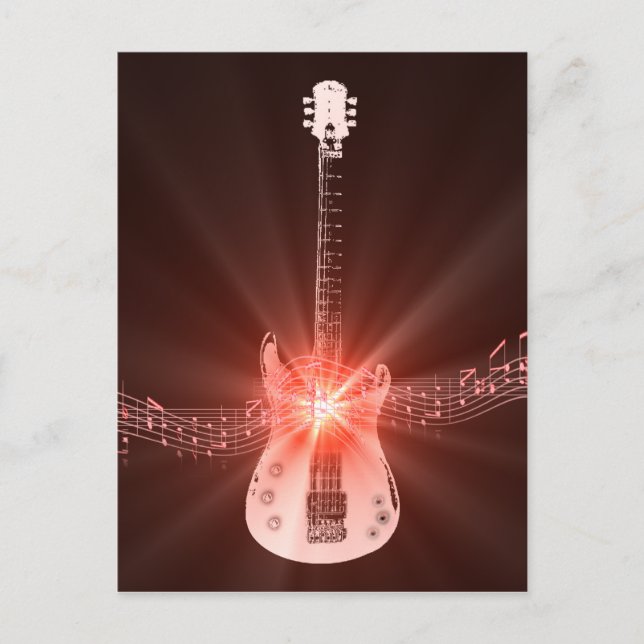 Carte Postale Brûler la guitare (Devant)