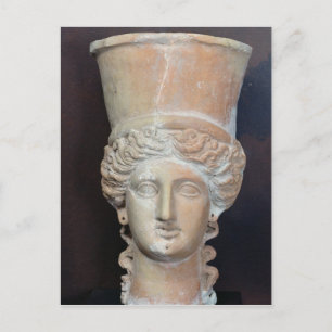 Carte Postale Brûleur d'encens de la tête d'une femme